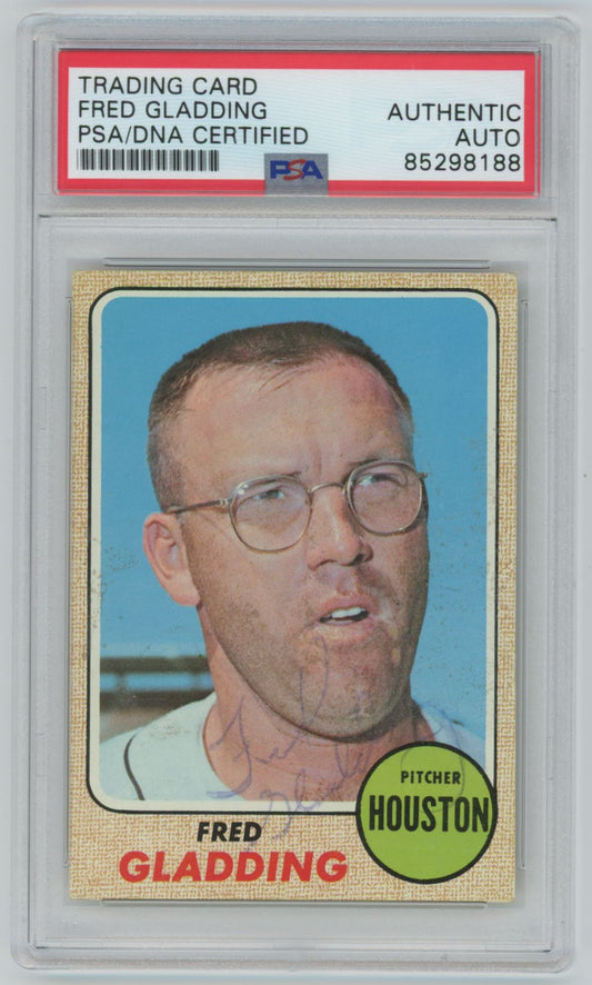 1968 Topps Fred Gladding Auto - PSA/DNA Authentic (8188)