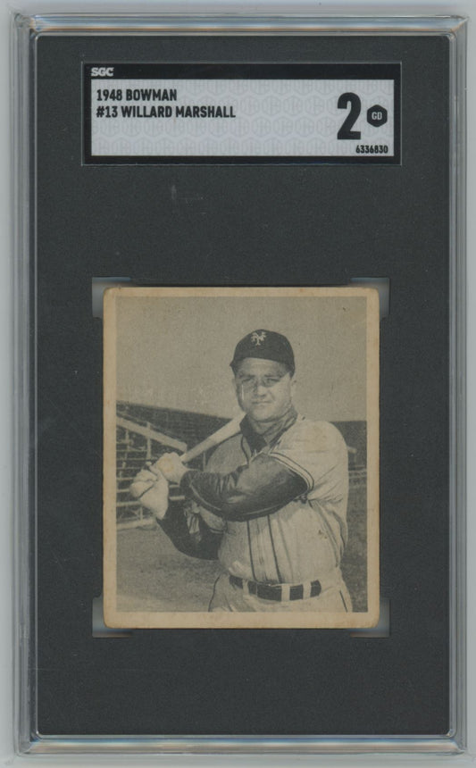 1948 Bowman Willard Marshall #13 - SGC 2