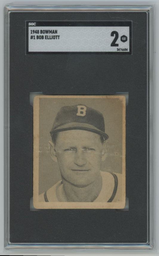 1948 Bowman Bob Elliott #1 - SGC 2