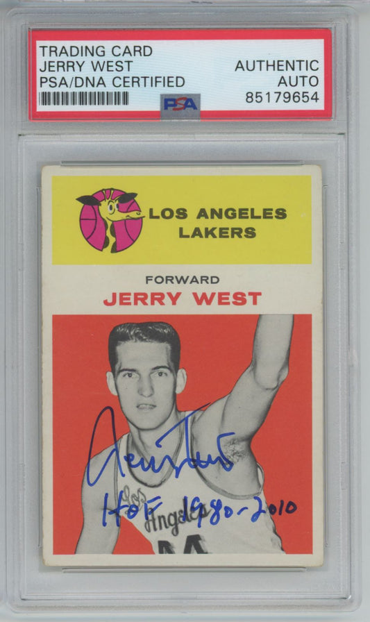 1961 Fleer #43 Jerry West Auto - PSA/DNA Authentic