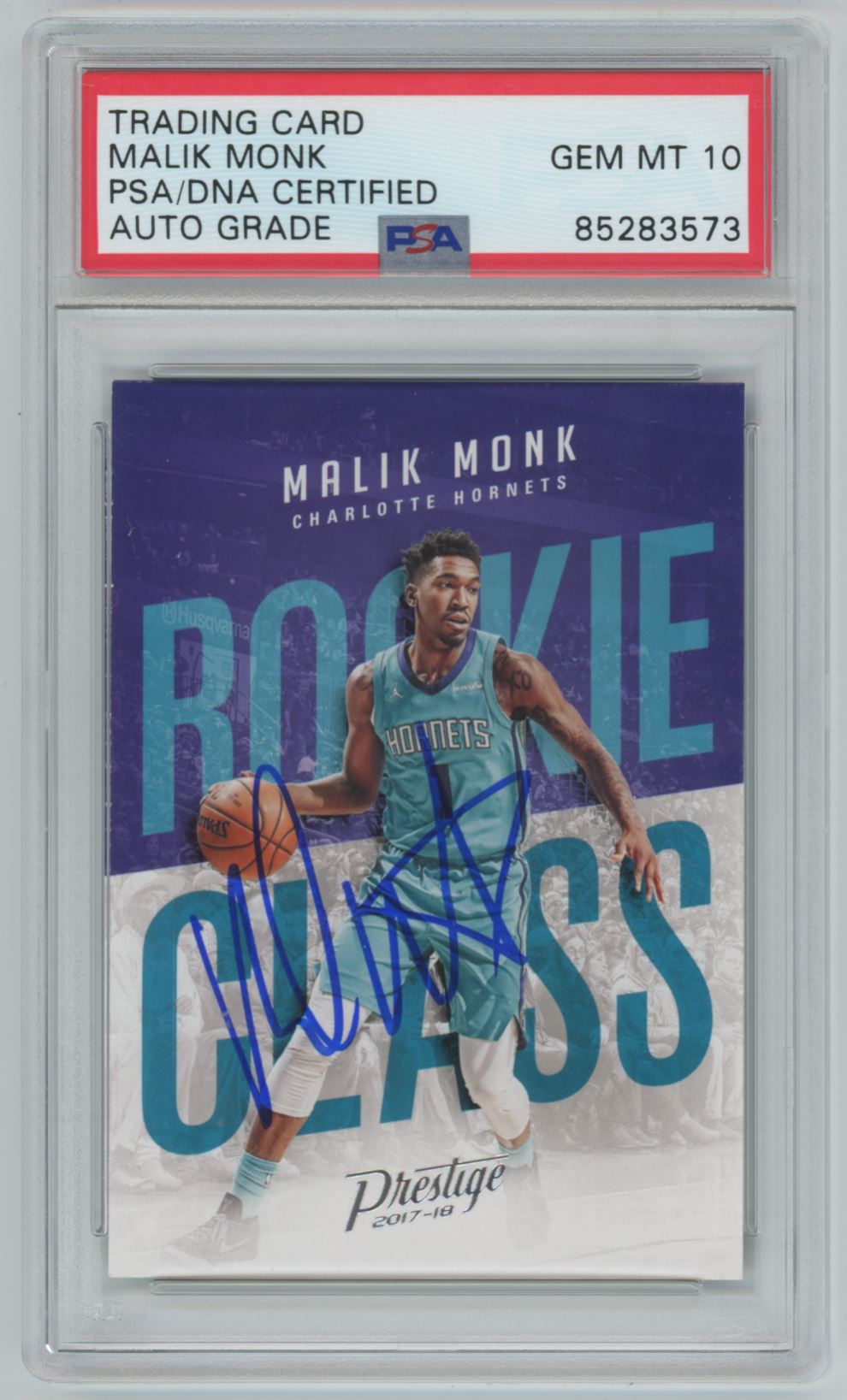 2017 Panini Prestige Malik Monk PSA/DNA Auto Gem 10