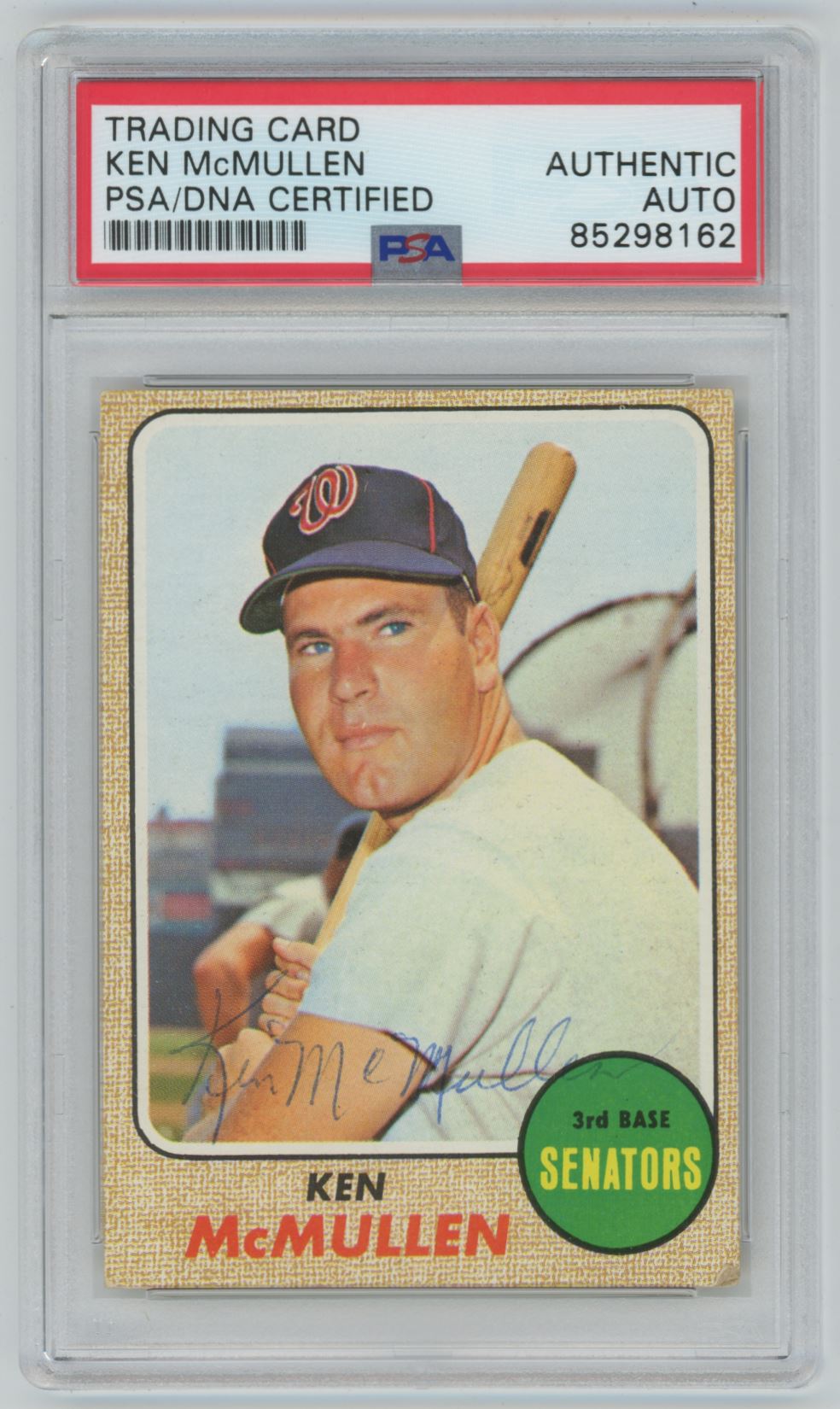 1968 Topps Ken McMullen Auto - PSA/DNA Authentic (8162)