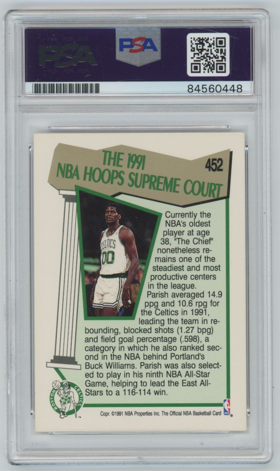 1991 NBA Hoops Robert Parish Auto - PSA/DNA Authentic