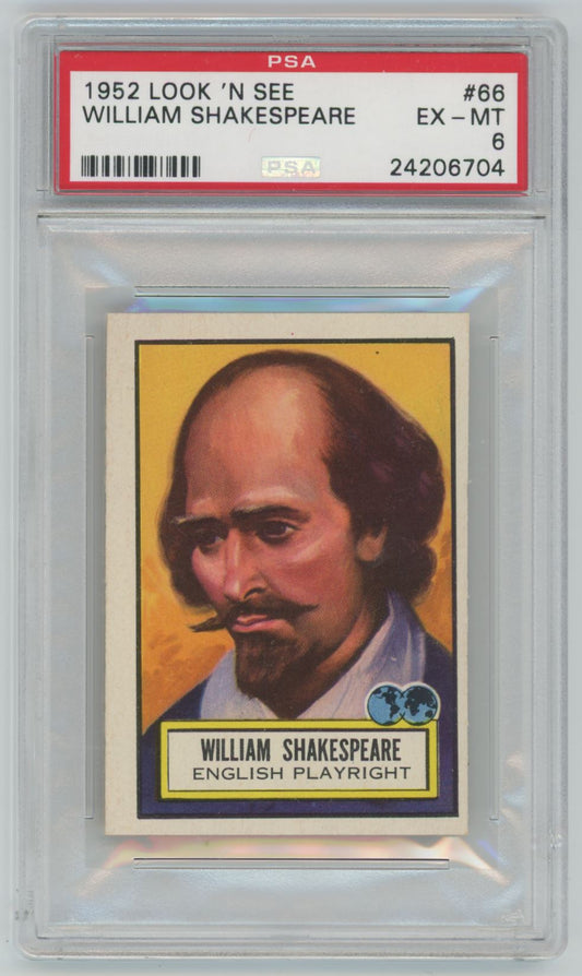 1952 Look N' See William Shakespeare #66 - PSA 6