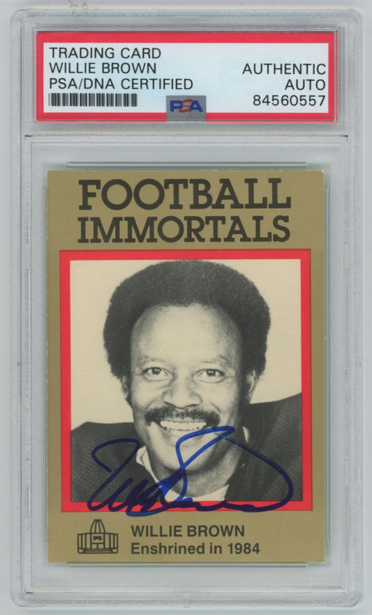 Football Immortals Willie Brown Auto - PSA/DNA