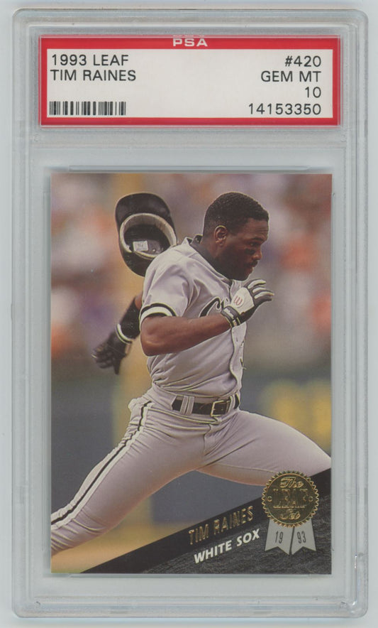 1993 Leaf Tim Raines #420 - PSA 10