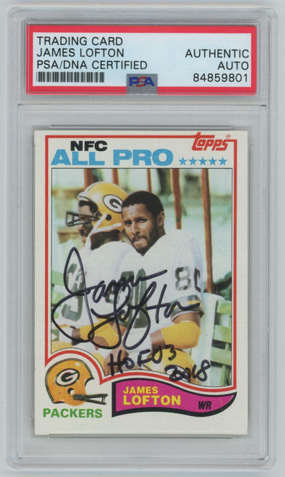 1982 Topps James Lofton Auto - PSA/DNA