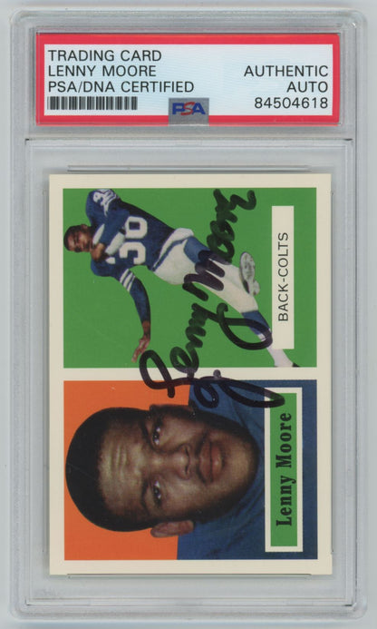 Topps Archives Lenny Moore Auto - PSA/DNA