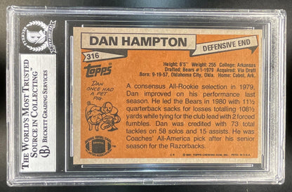 1981 Topps Dan Hampton #316 RC Auto Bears Beckett