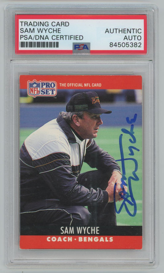 1990 Pro Set Sam Wyche Auto - PSA/DNA