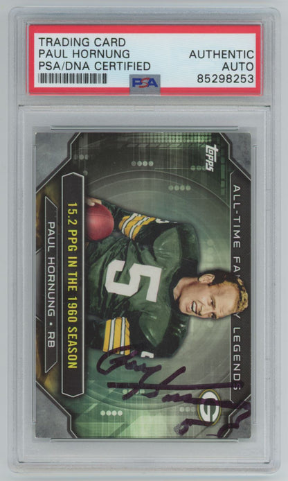 2015 Topps Paul Hornung All-Time Legends Auto - PSA/DNA Authentic