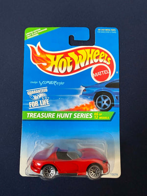 HOT WHEELS DODGE VIPER TREASURE HUNT SERIES #6 OF 12 #433 WITH CARD