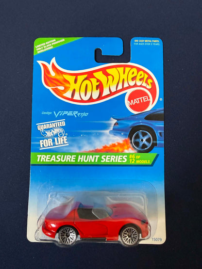 HOT WHEELS DODGE VIPER TREASURE HUNT SERIES #6 OF 12 #433 WITH CARD