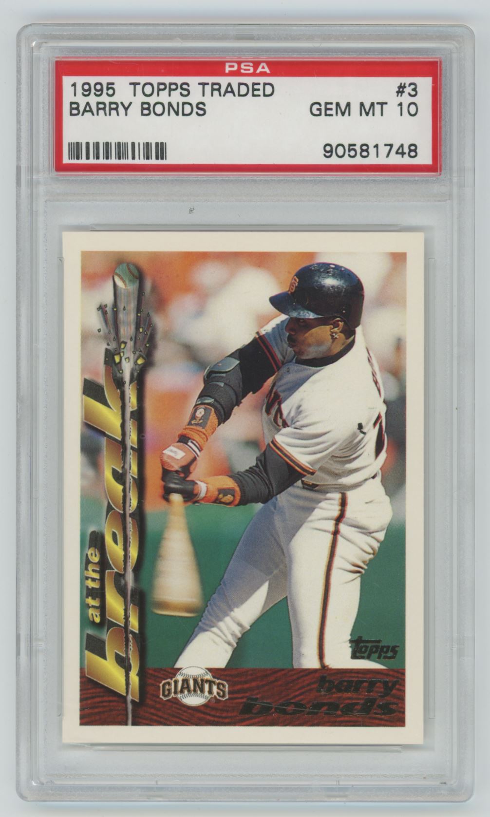 1995 Topps Traded Barry Bonds #3 - PSA 10