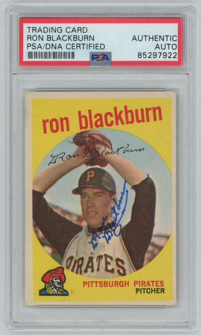 1959 Topps Ron Blackburn #401 Auto - PSA/DNA Authentic