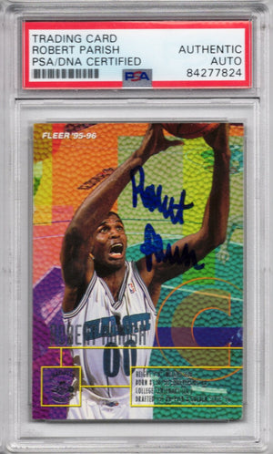 1995 FLEER ROBERT PARISH HORNETS AUTOGRAPH PSA/DNA