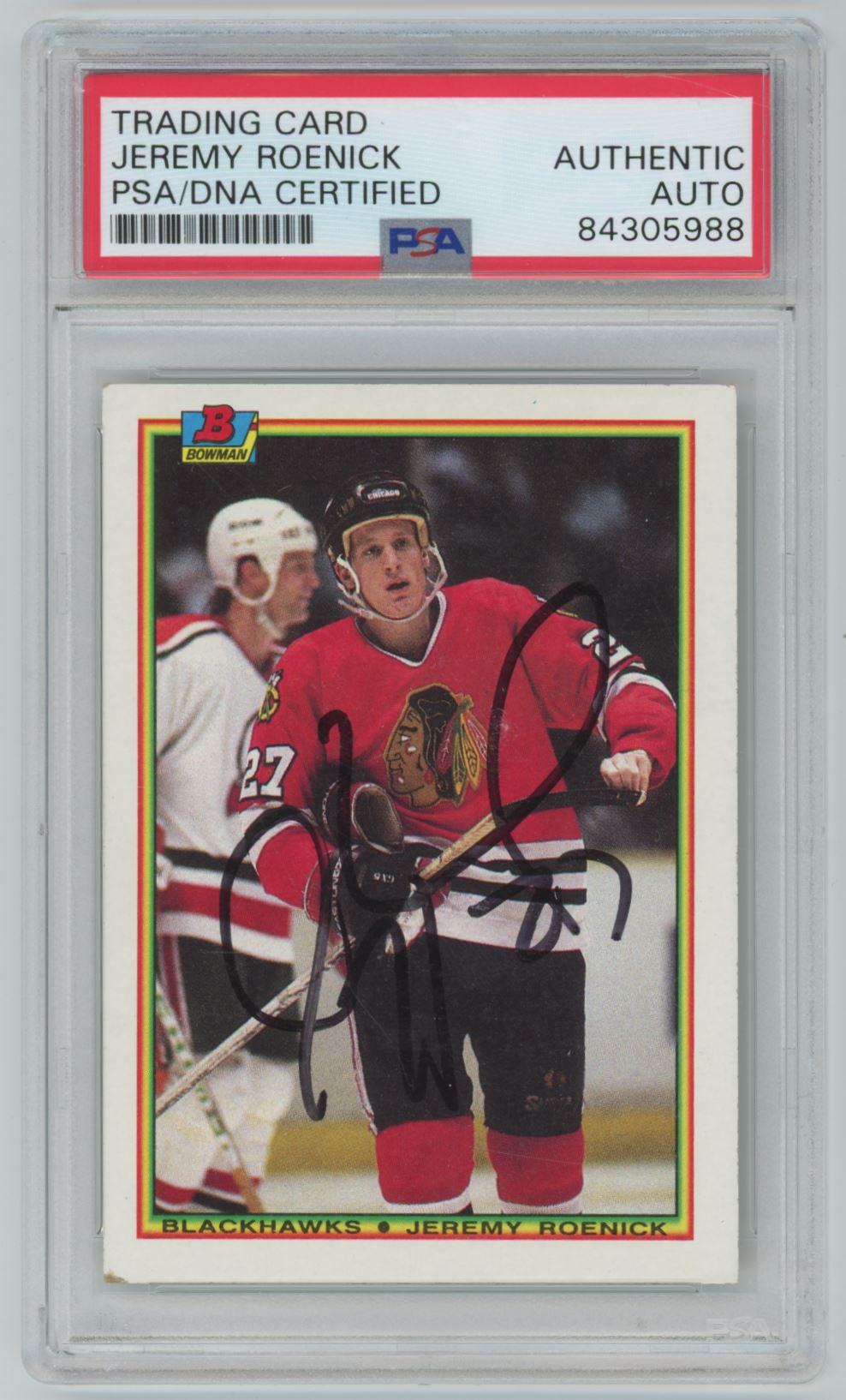 1990 Bowman Jeremy Roenick Auto - PSA/DNA Authentic