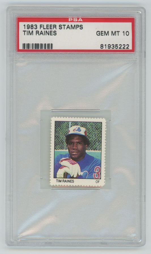 1983 Fleer Stamps Tim Raines - PSA 10