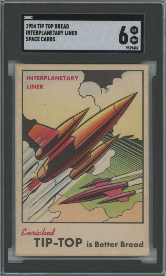 1954 Tip Top Bread Interplanetary Liner Space Cards - SGC 6