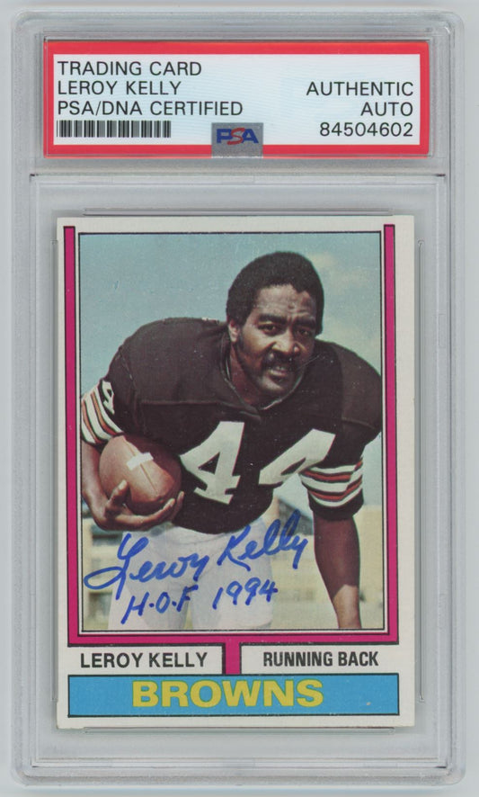 1974 Topps Leroy Kelly Auto - PSA/DNA