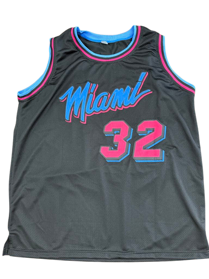 SHAQUILLE O'NEAL AUTOGRAPHED CUSTOM MIAMI JERSEY (PSA/DNA)