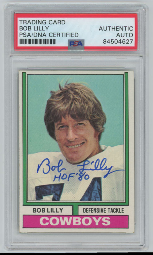 1974 Topps Bob Lilly Auto - PSA/DNA