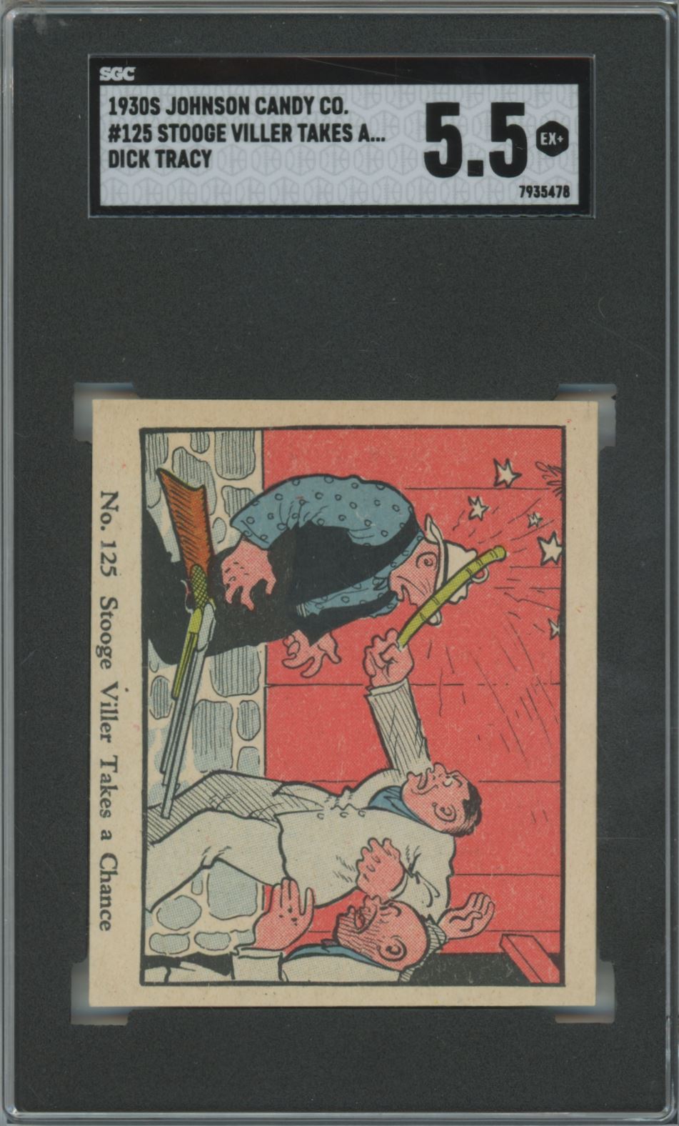 1930's Johnson Candy Co. Stooge Viller Takes a Chance #125 Dick Tracy - SGC 5.5