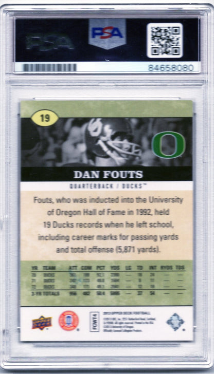 2013 UPPER DECK DAN FOUTS AUTOGRAPH PSA/DNA