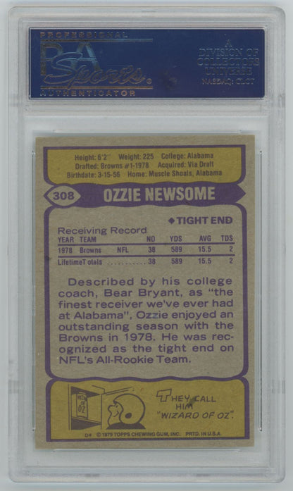 1979 Topps Ozzie Newsome Auto - PSA/DNA 6