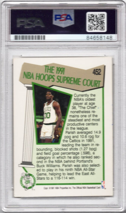 1991 NBA HOOPS SUPREME COURT CELTICS ROBERT PARISH AUTOGRAPH PSA/DNA (8148)