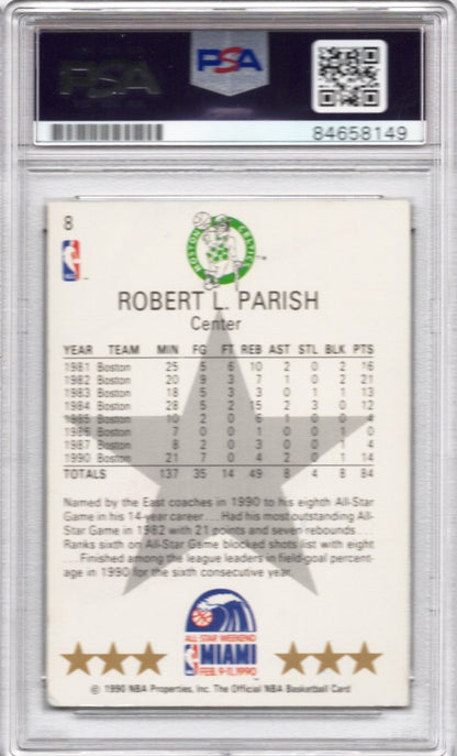 1990 NBA HOOPS ALL-STAR EAST ROBERT PARISH AUTOGRAPH PSA/DNA (8149)