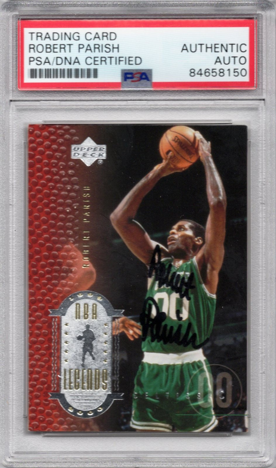 2000 UPPER DECK ROBERT PARISH CELTICS AUTOGRAPH PSA/DNA (8150)