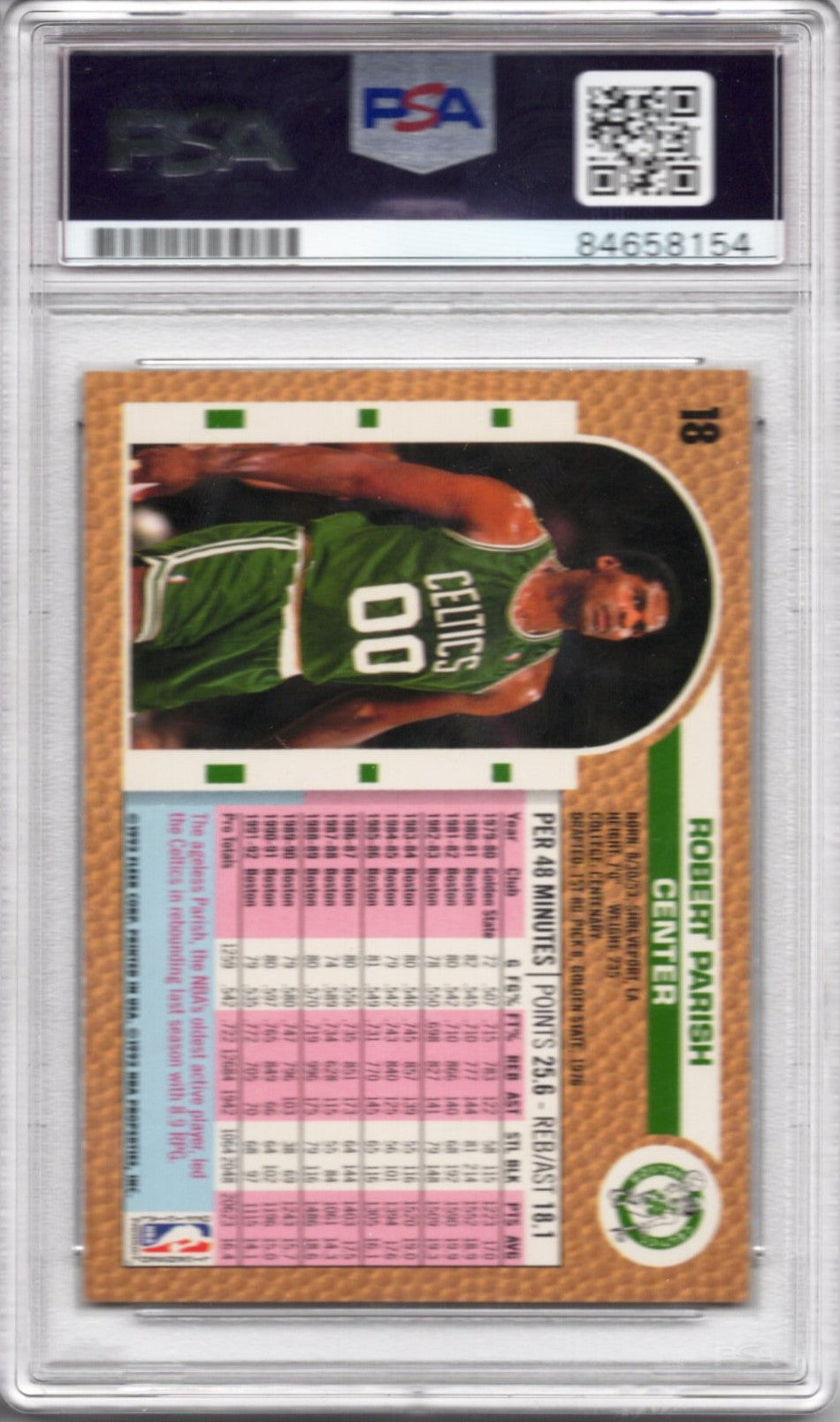 1992 FLEER ROBERT PARISH PSA/DNA AUTOGRAPH