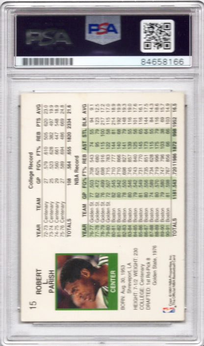 1991 NBA HOOPS ROBERT PARISH AUTOGRAPH PSA/DNA (8166)