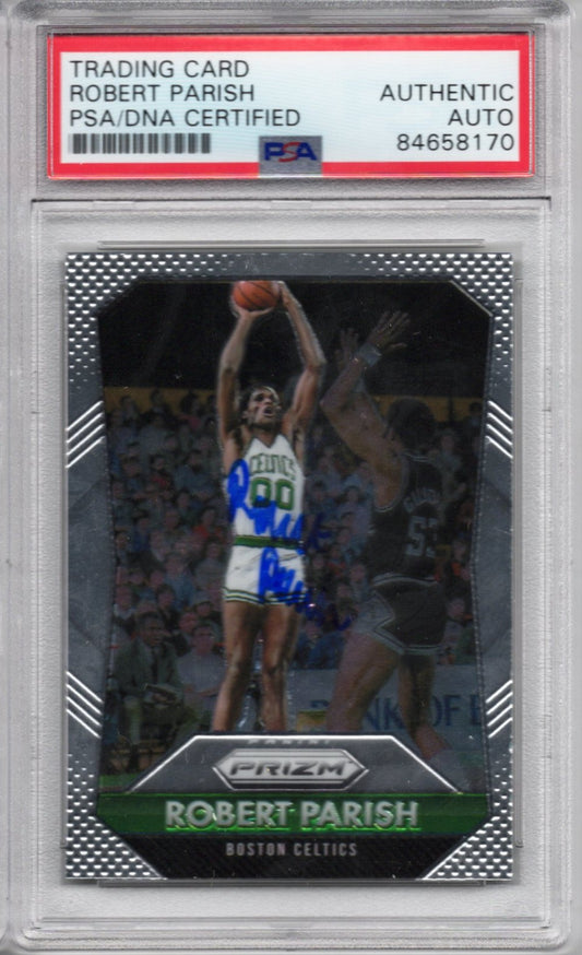 2015 PRIZM ROBERT PARISH AUTOGRAPH PSA/DNA (8170)