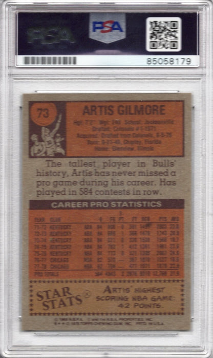 1978 TOPPS ARTIS GILMORE AUTOGRAPH PSA/DNA