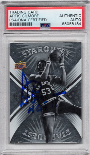 2008 UPPER DECK ARTIS GILMORE AUTOGRAPH PSA/DNA (8184)