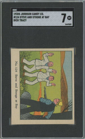 1930's Johnson Candy Co. Steve & Stooge at the Bay #124 Dick Tracy - SGC 7