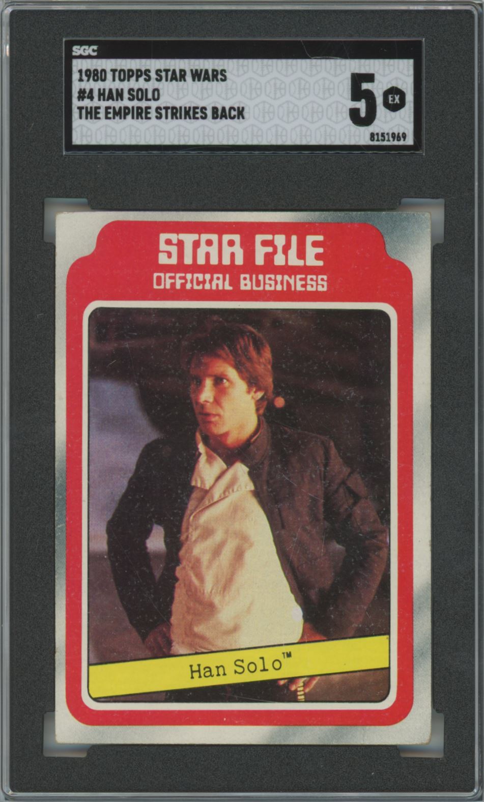 1980 Topps Star Wars Han Solo #4 The Empire Strikes Back - SGC 5