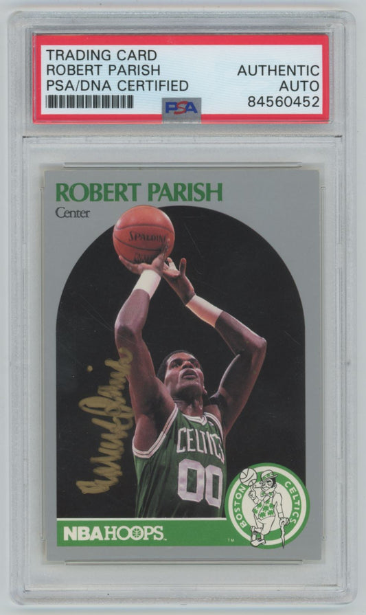 1990 NBA Hoops Robert Parish Auto - PSA/DNA Authentic