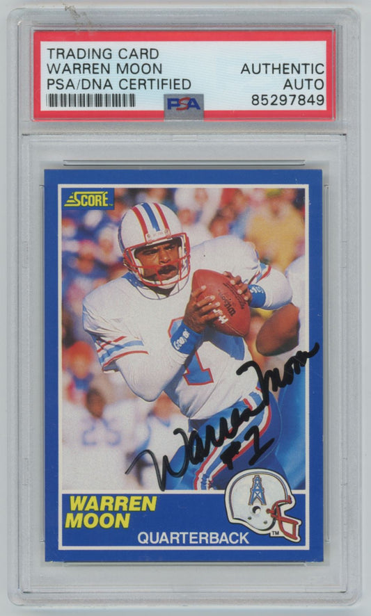 1989 Score Warren Moon Auto - PSA/DNA