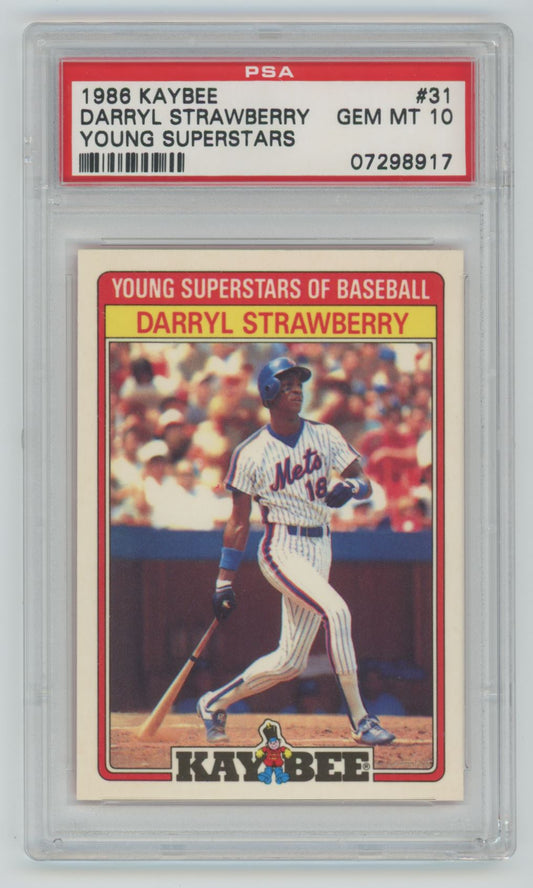 1986 Kaybee Young Superstars Darryl Strawberry #31 - PSA 10