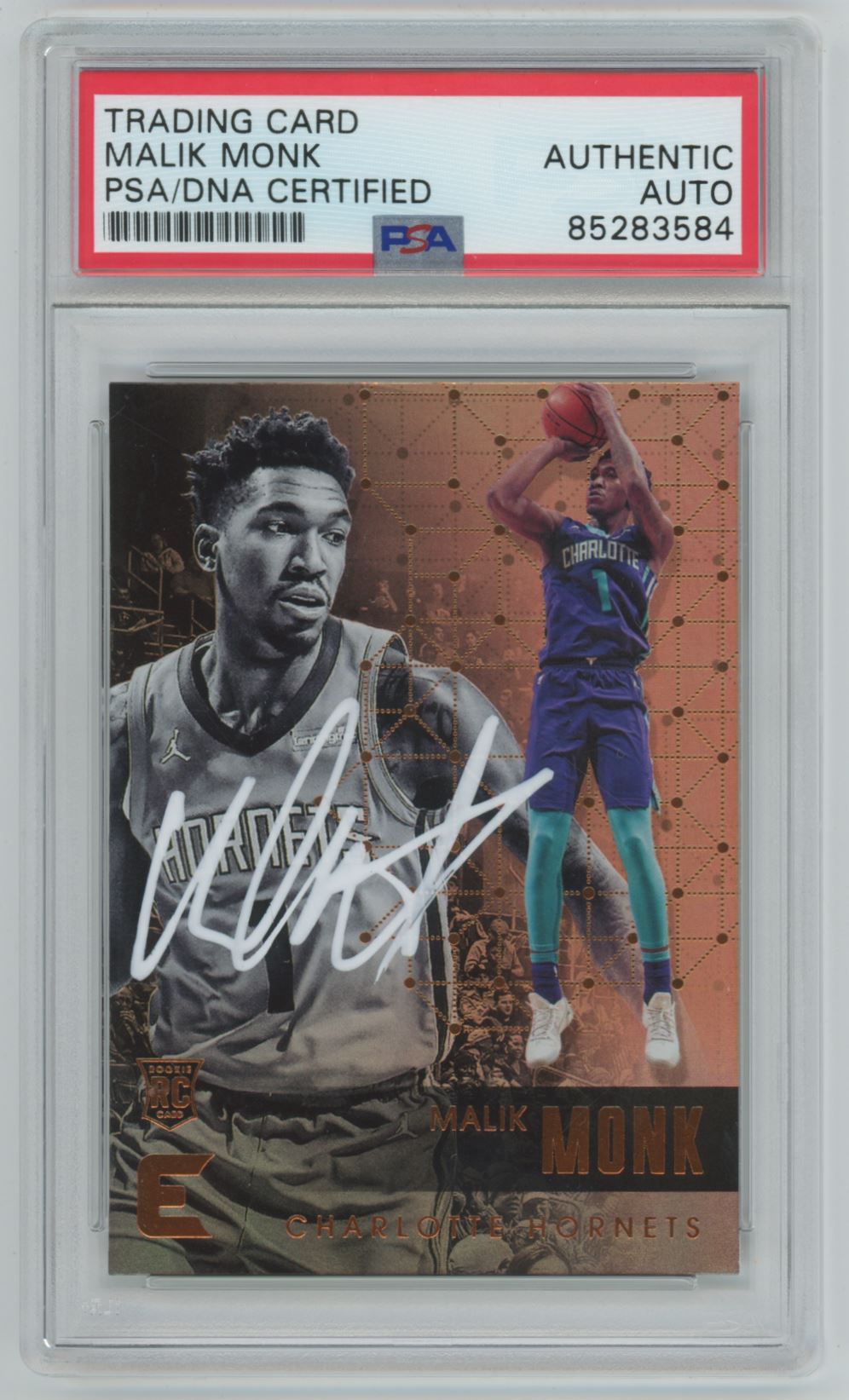 2017 Panini Essentials Malik Monk Auto PSA/DNA Authentic