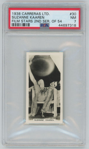 1938 Carreras LTD Suzanne Kaaren Fil Stars 2nd Series - PSA 7