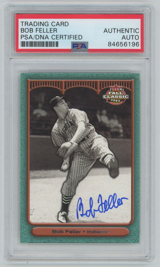 2003 Fleer Fall Classic Bob Feller Auto - PSA/DNA