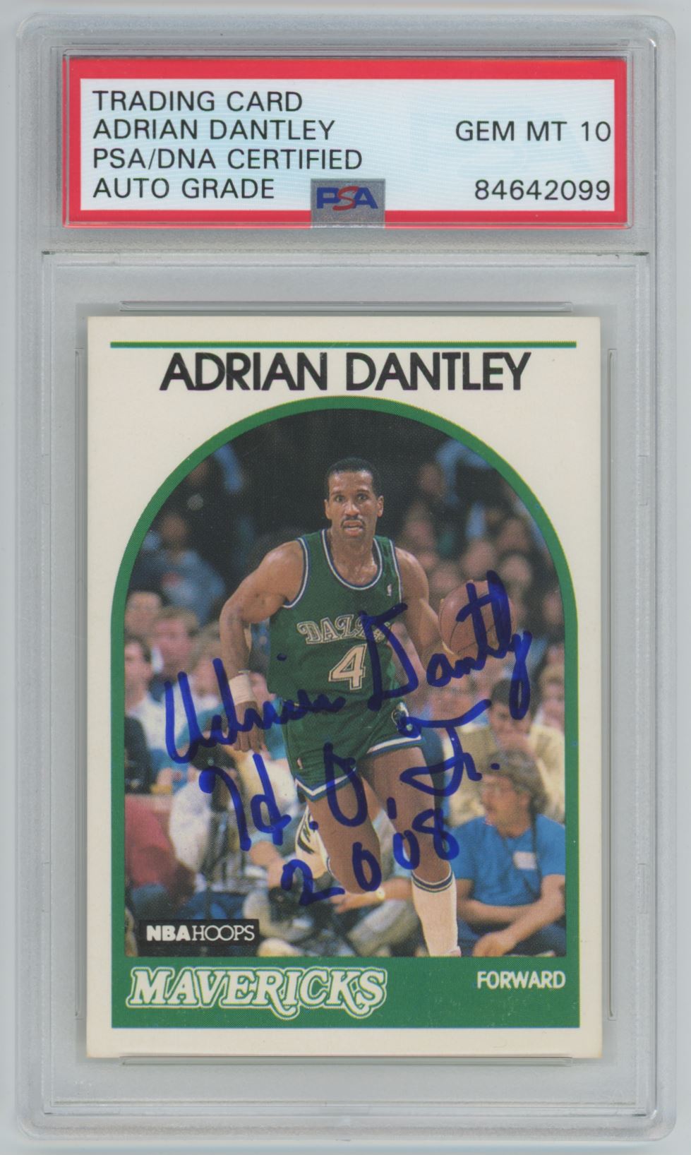 1989 NBA Hoops Adrian Dantley PSA/DNA CERTIFIED AUTO GRADE GRADE GEM MT 10 - PSA/DNA