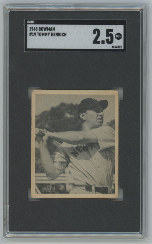 1948 Bowman Tommy Henrich #19 - SGC 2.5