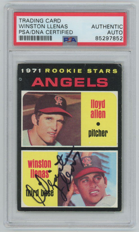 1971 Topps Winston Llenas Auto - PSA/DNA