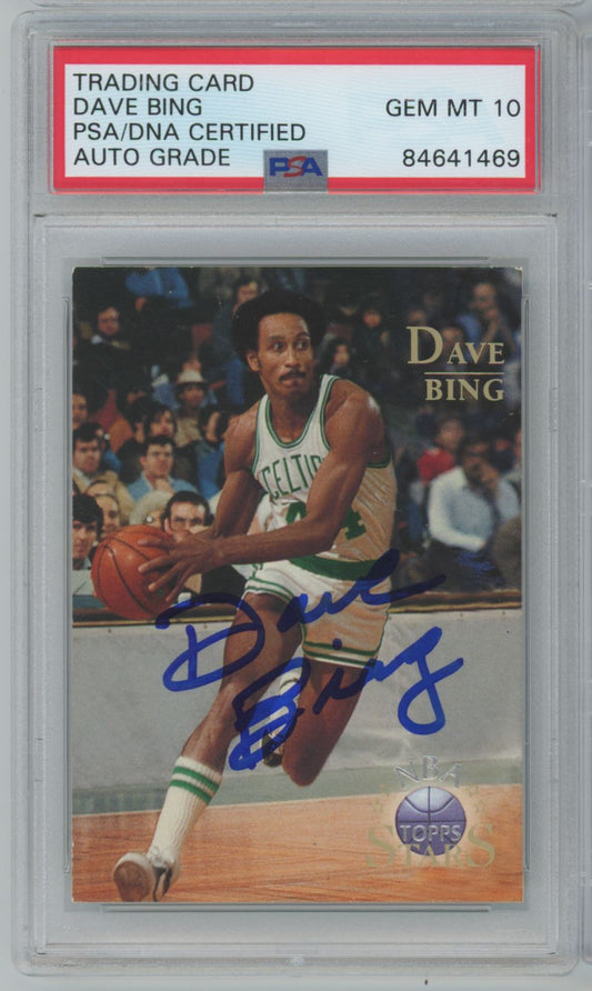 1996 Topps NBA Stars Dave Bing Auto 10 Grade - PSA/DNA