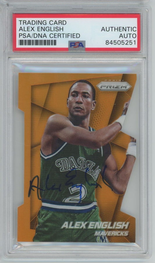 2014 Panini Prizm Die-Cut /139 Alex English Auto - PSA/DNA